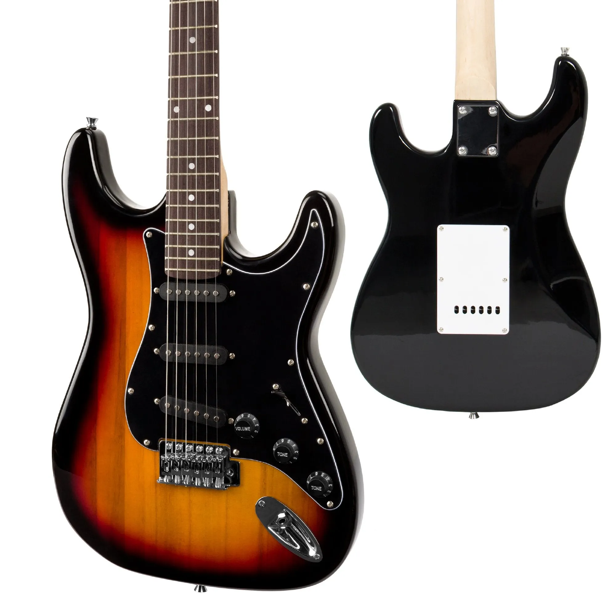 39in Beginner Electric Guitar Kit w/ Case, 10W Amp, Tremolo Bar