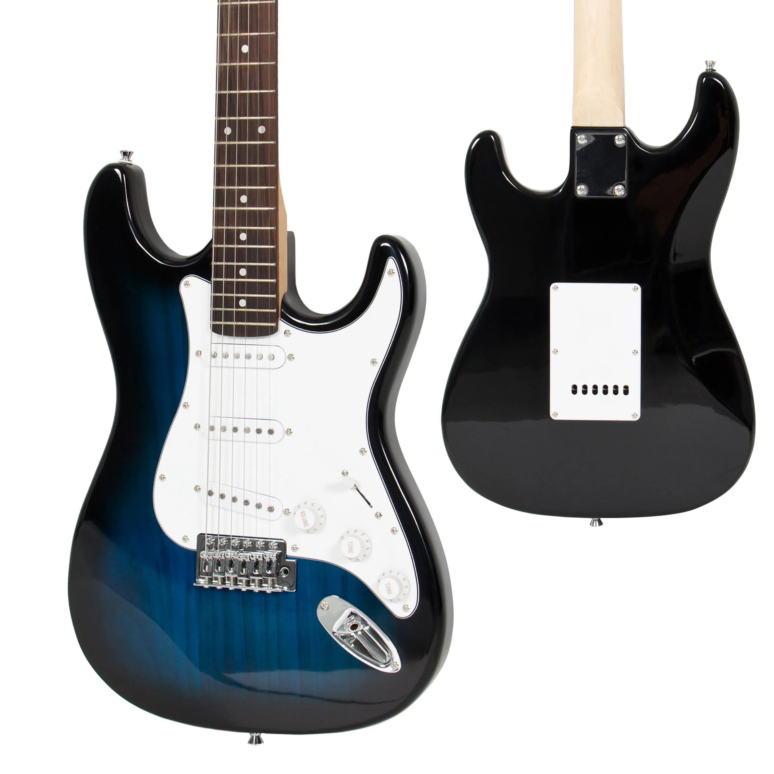 39in Beginner Electric Guitar Kit w/ Case, 10W Amp, Tremolo Bar