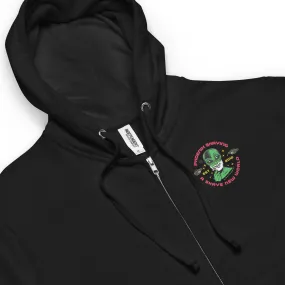 Alien Shaving Logo Fleece Zip Up Hoodie Hooded Sweatshirt | Available in Multiple Colors