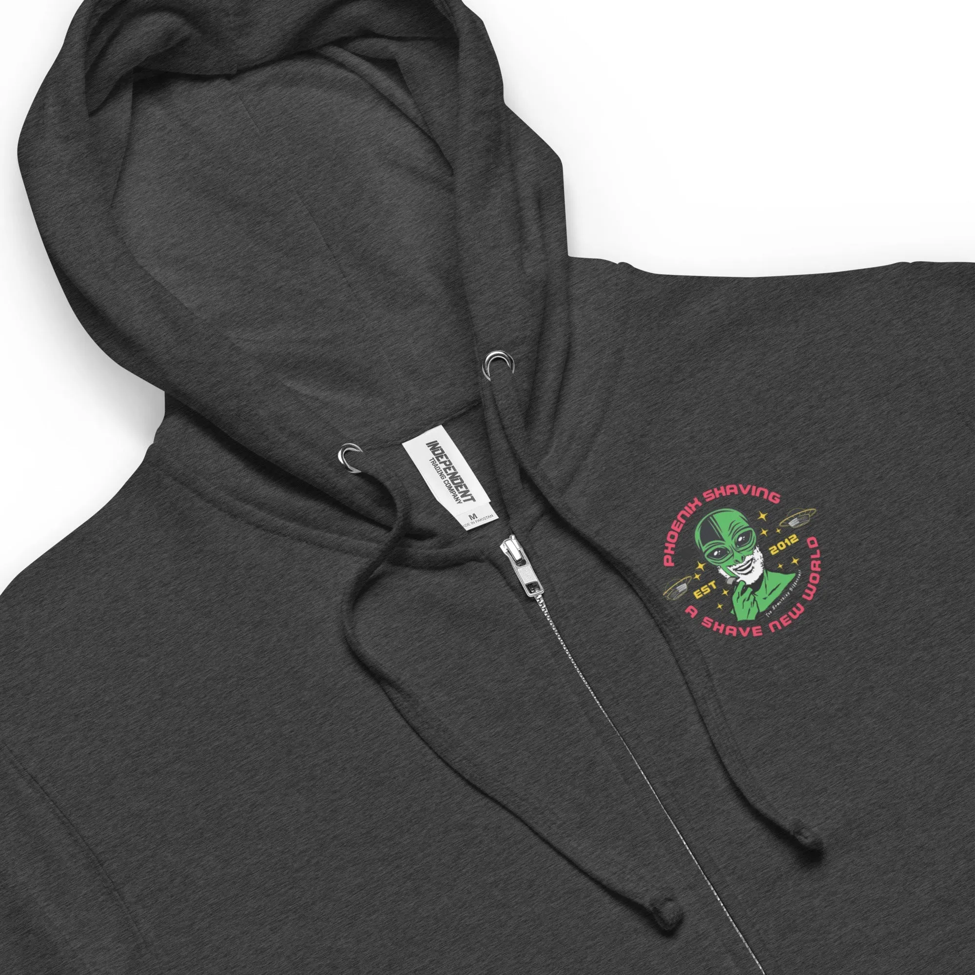 Alien Shaving Logo Fleece Zip Up Hoodie Hooded Sweatshirt | Available in Multiple Colors