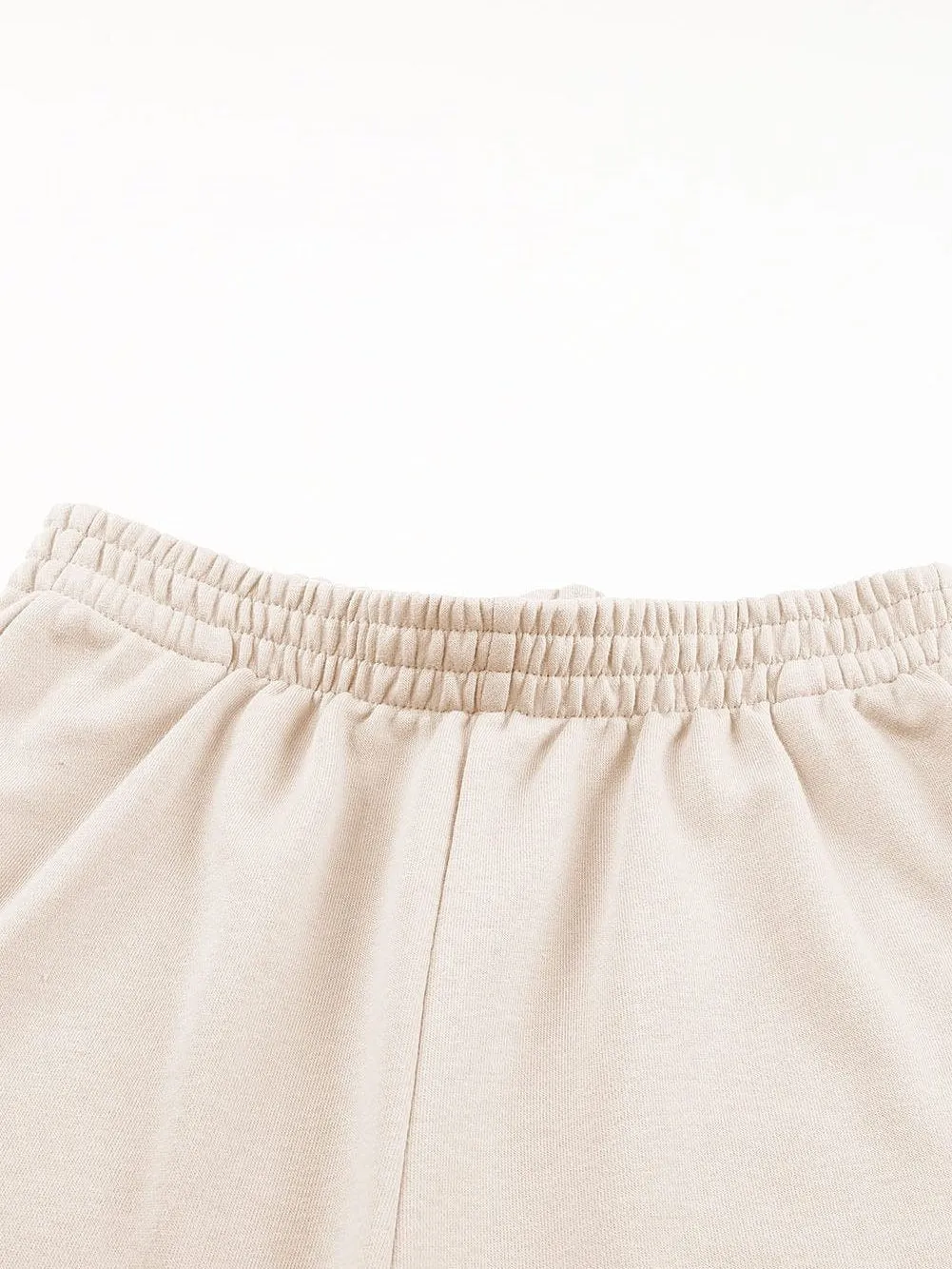 Apricot High Neck Henley Top and Shorts Set - Stylish Casual Outfit