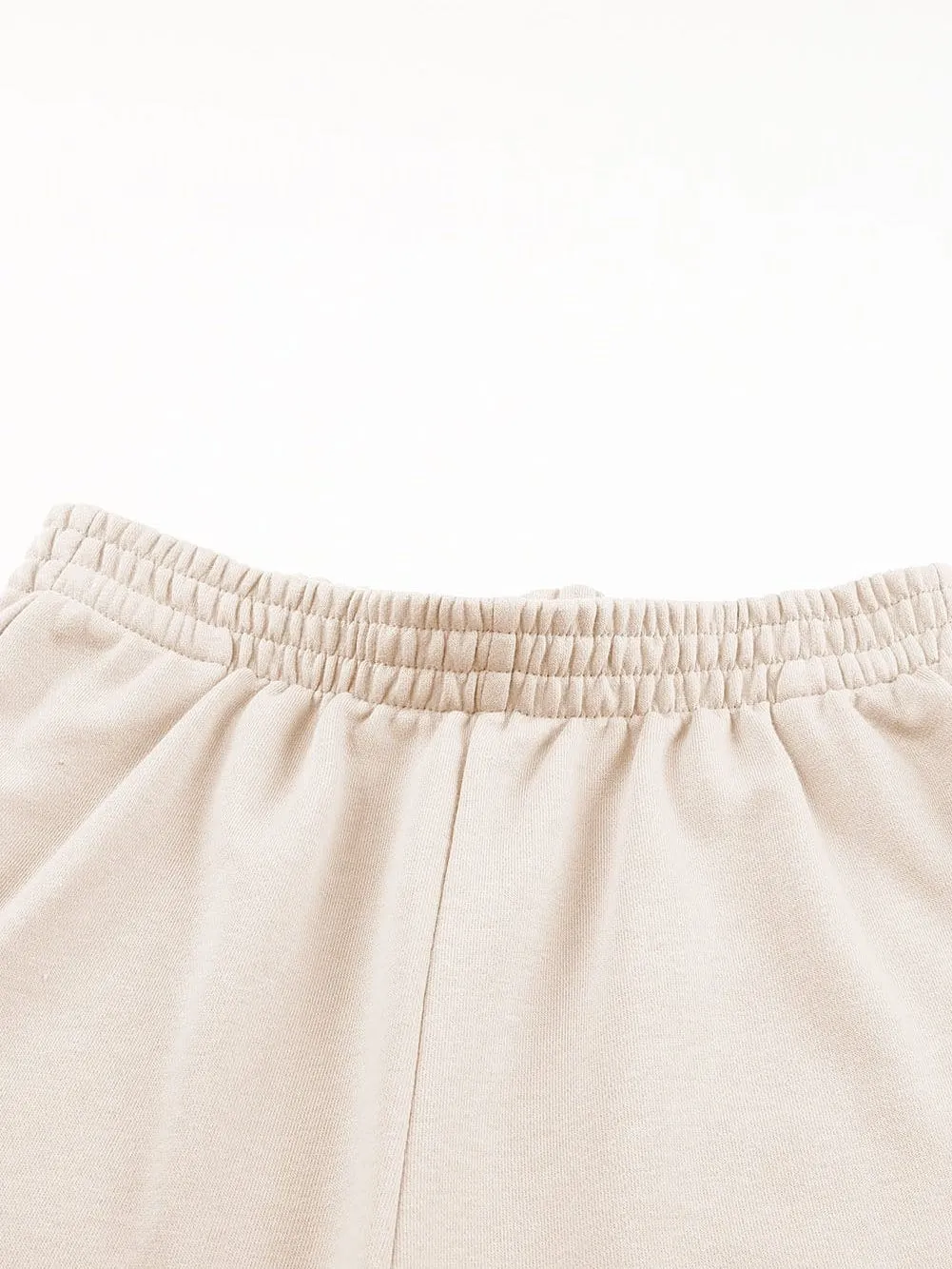 Apricot High Neck Henley Top and Shorts Set - Stylish Casual Outfit