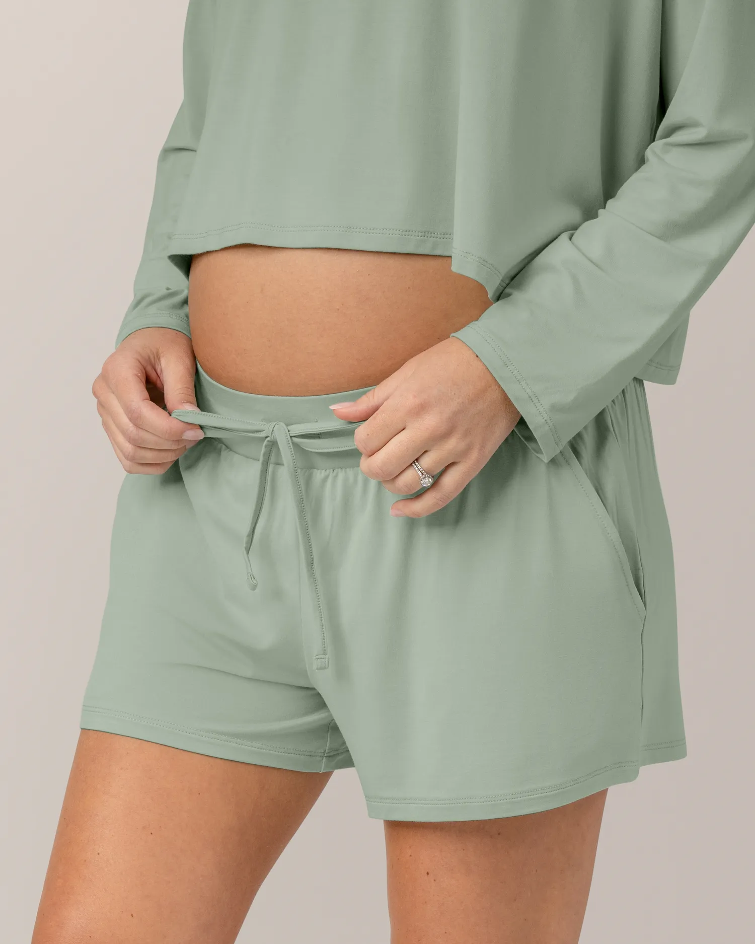 Aria Bamboo Casual Lounge Short | Aqua Mist