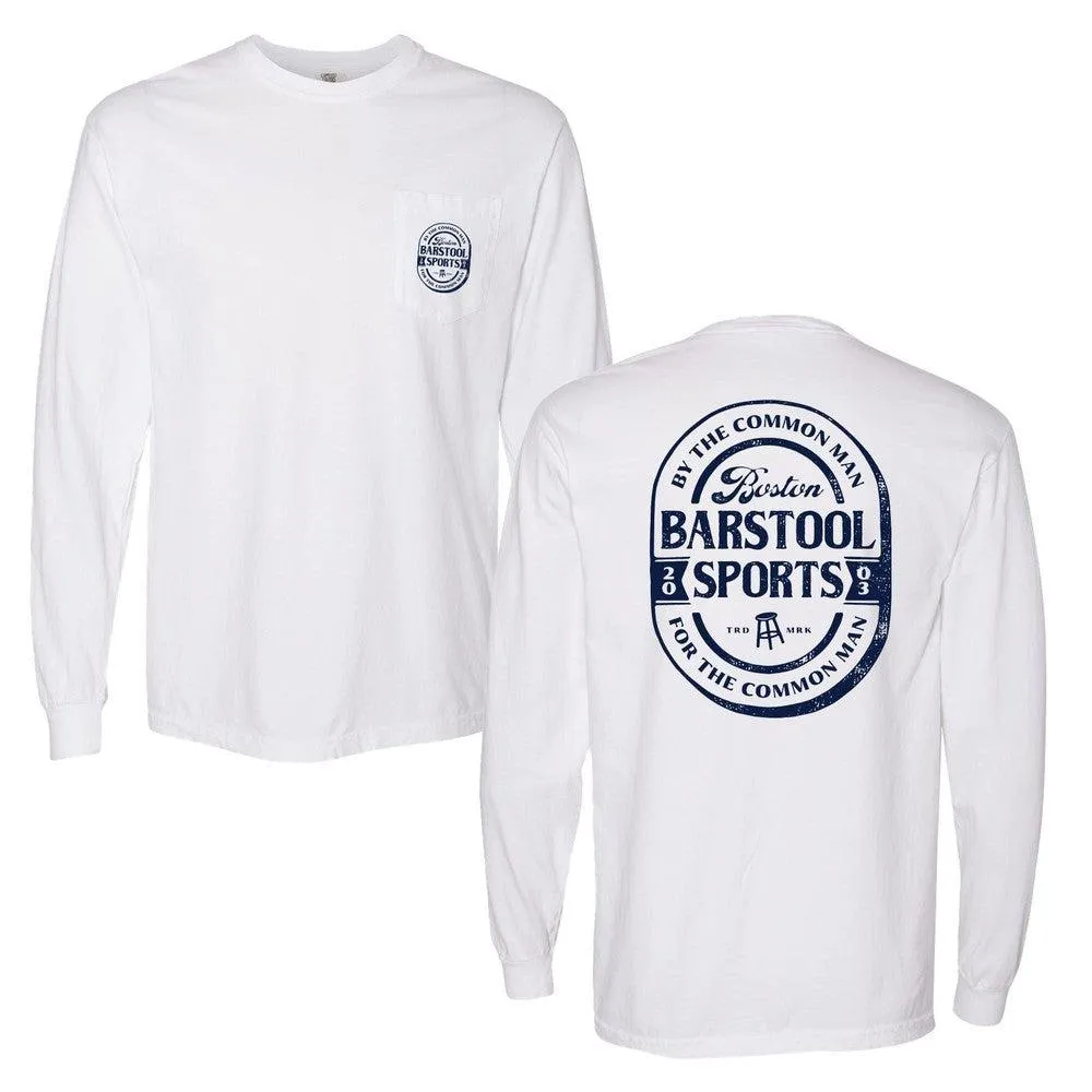 Barstool Sports Common Man Long Sleeve Pocket Tee