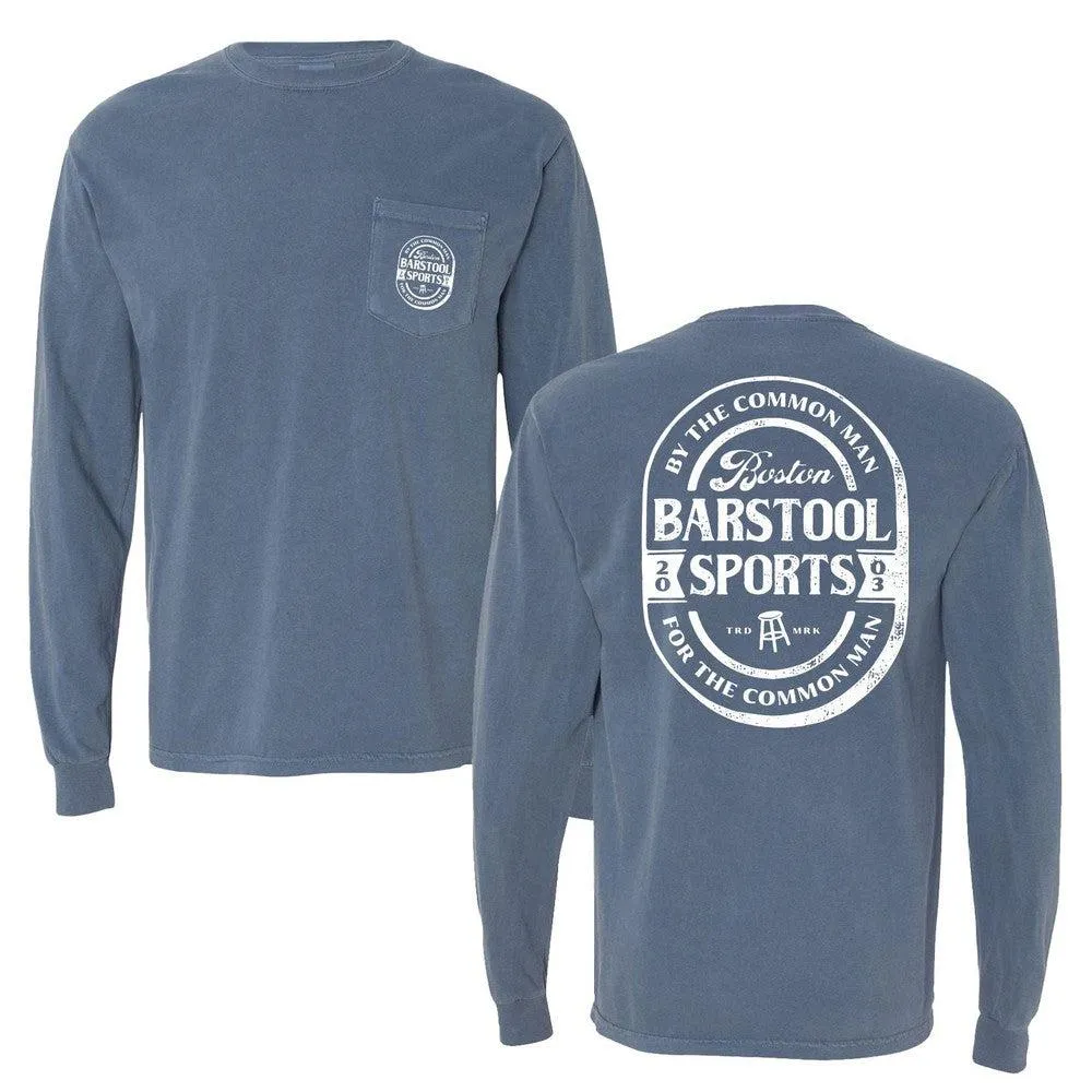 Barstool Sports Common Man Long Sleeve Pocket Tee