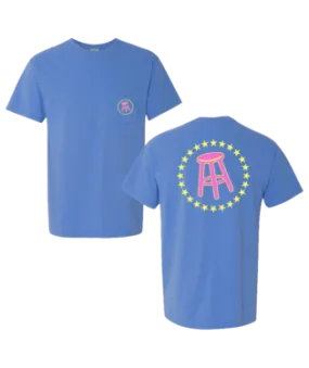 Barstool Sports Stool & Stars SS Pocket Tee in Blue