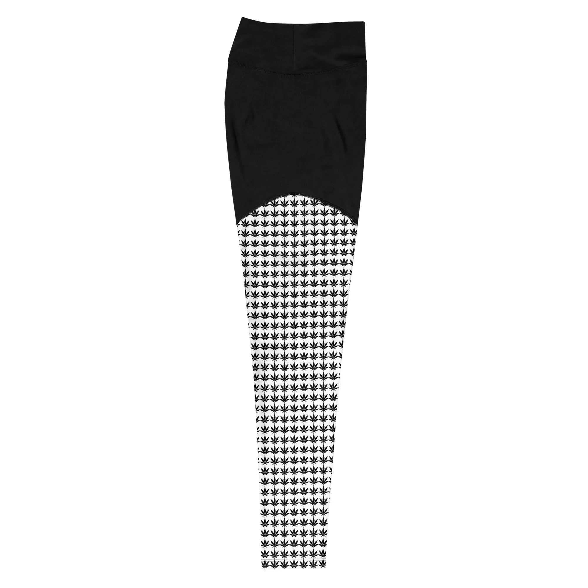 Black And White Sports Leggings