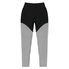 Black And White Sports Leggings