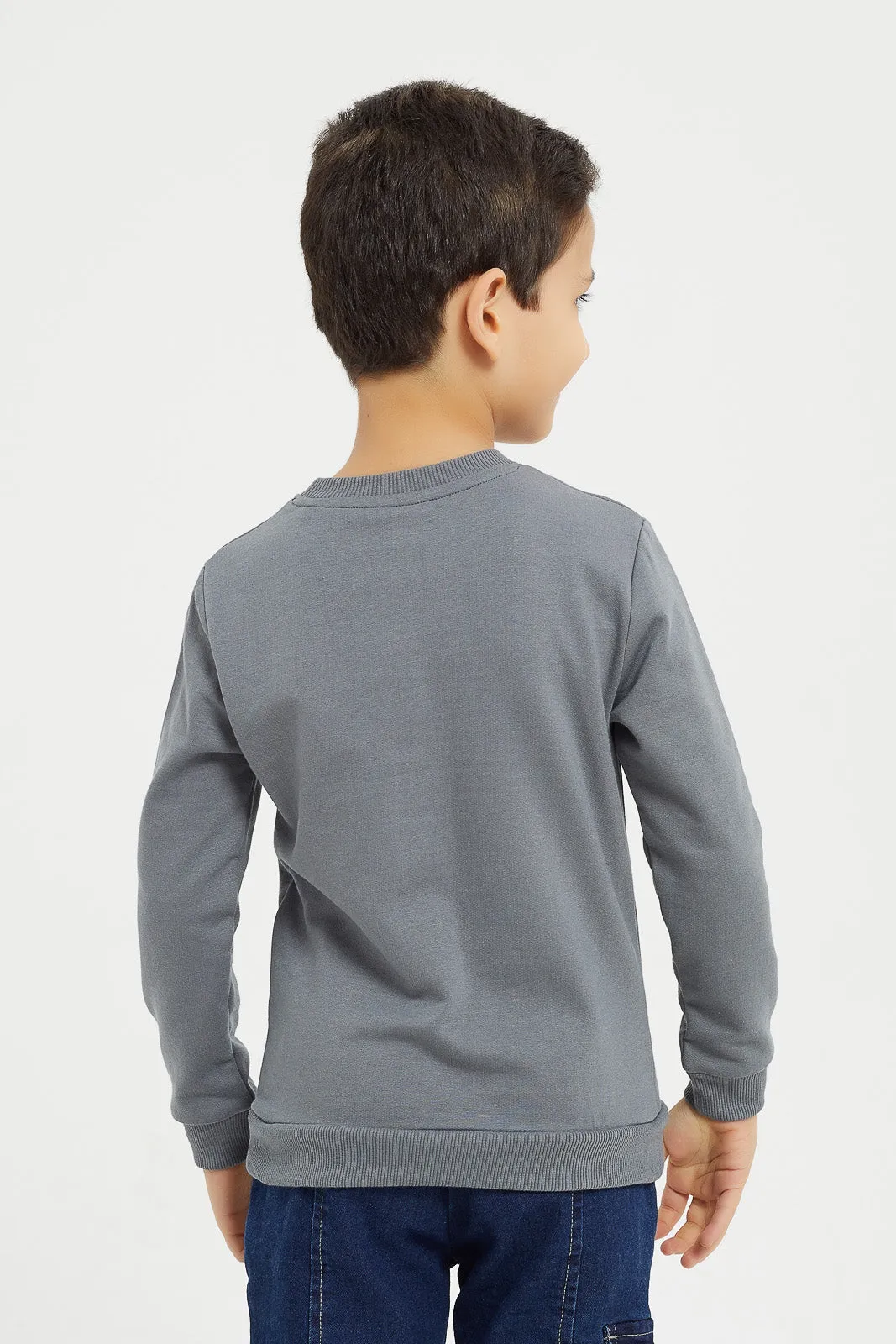 Boys Grey Batman Sweatshirt