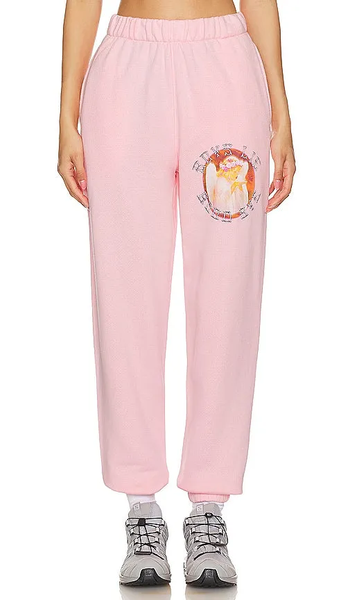 Boys Lie Goodbye Again Sweatpants in Rose