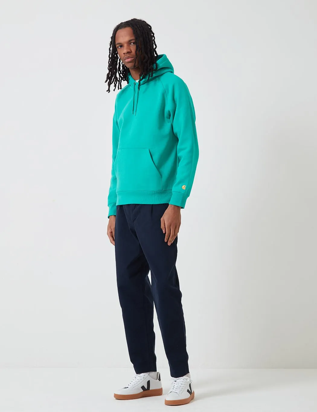 Carhartt-WIP Hooded Chase Sweatshirt - Yoda/Gold