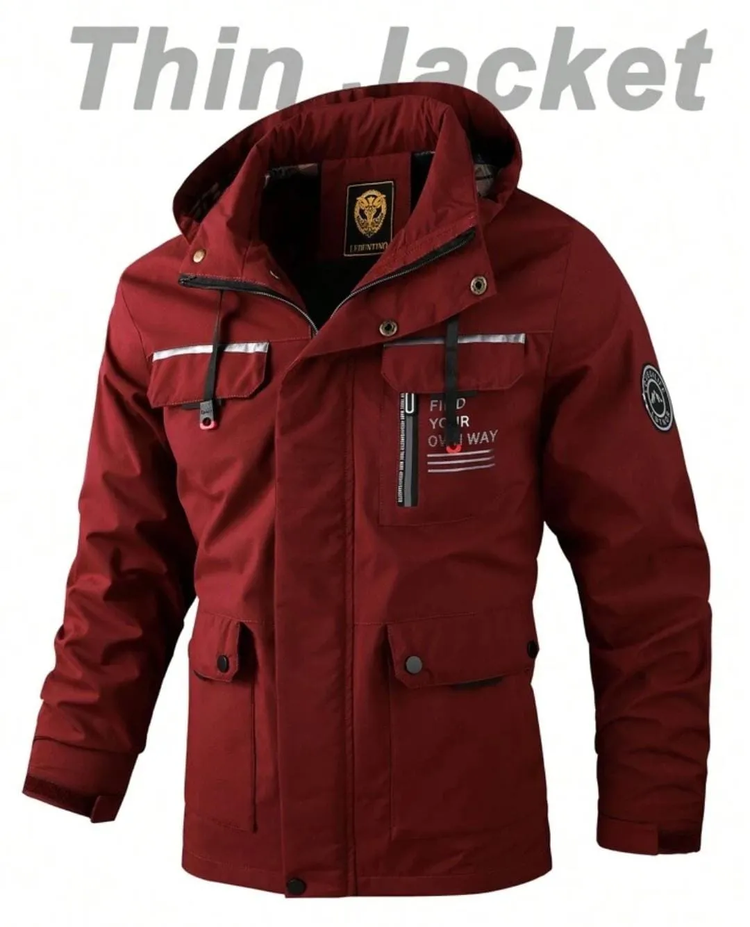 Casual Outdoor Jacket, Sports Style Windproof, Windbreaker, For Men 503682 XL