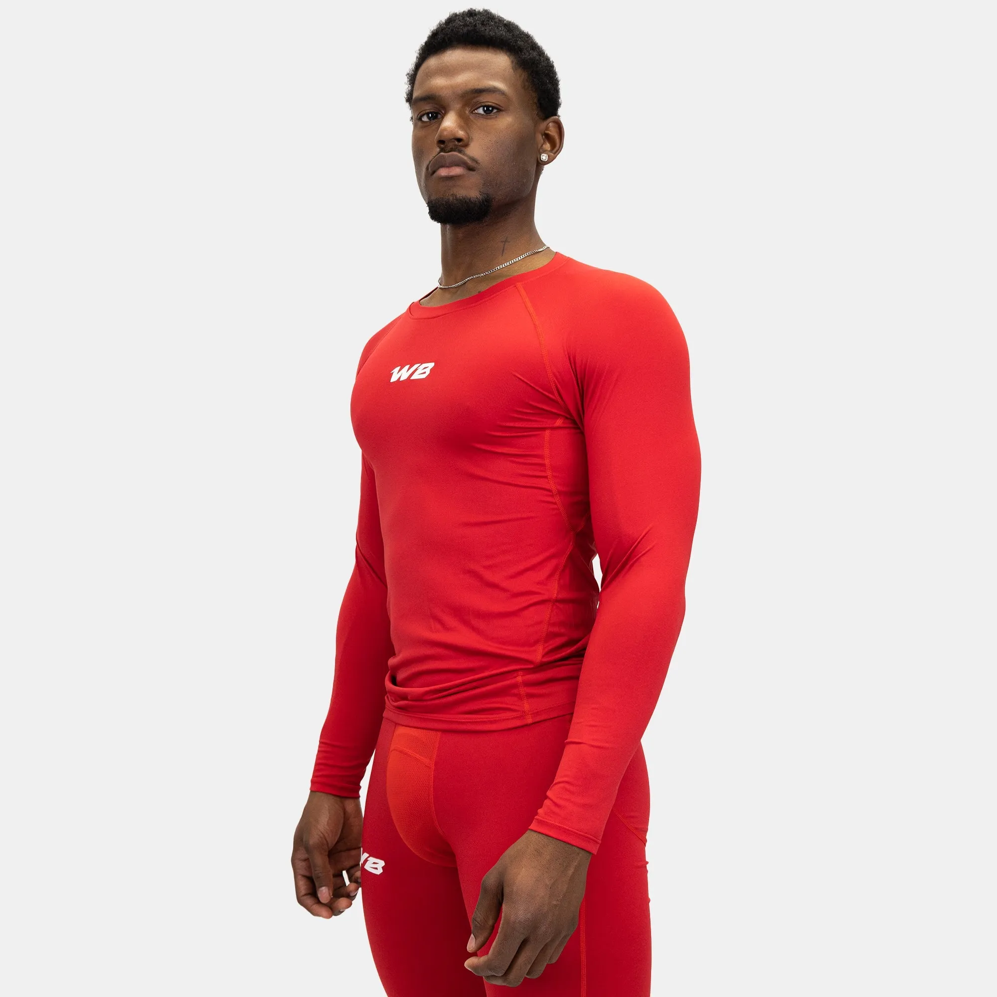 COMPRESSION LONG SLEEVE T-SHIRT (RED)