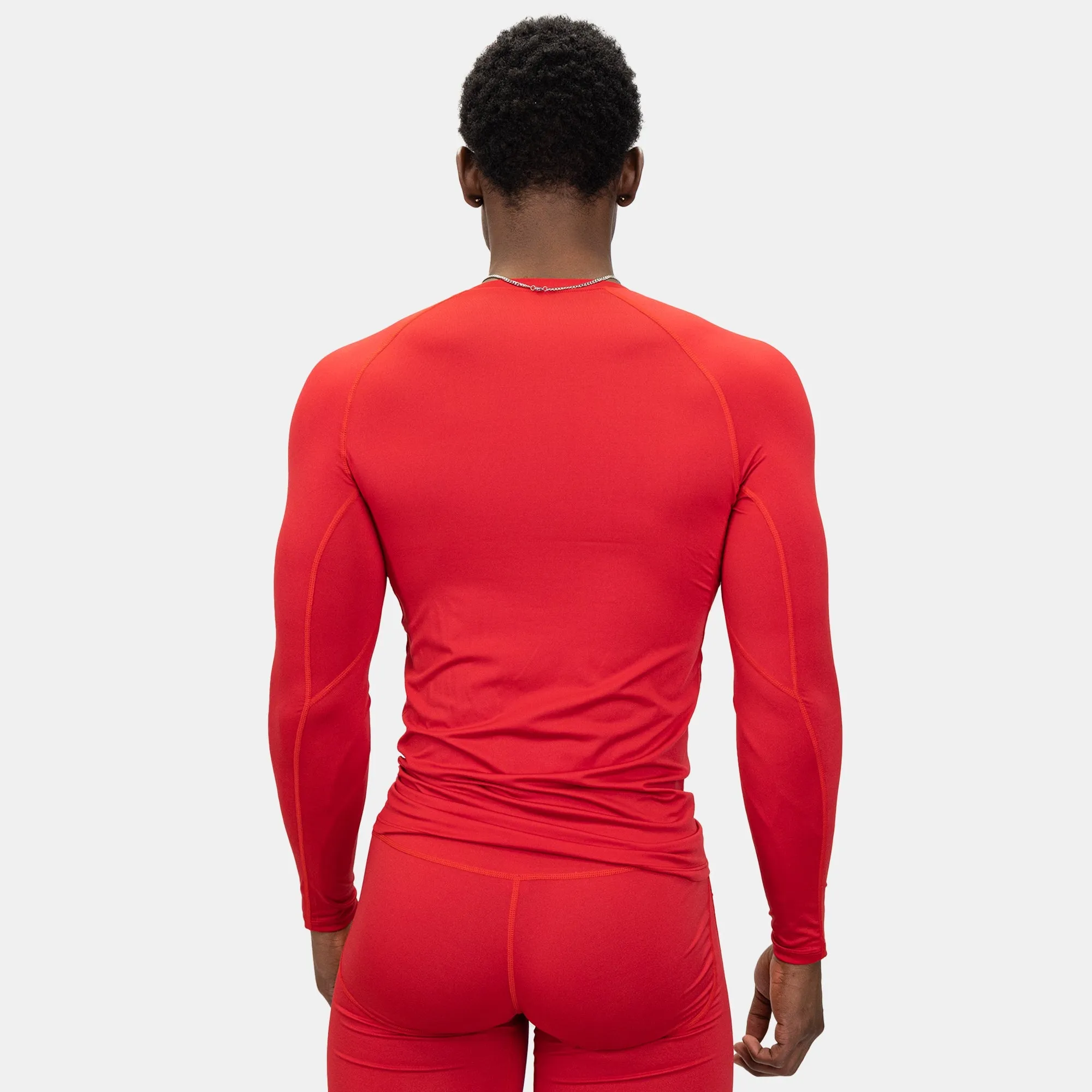 COMPRESSION LONG SLEEVE T-SHIRT (RED)