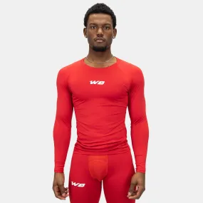 COMPRESSION LONG SLEEVE T-SHIRT (RED)