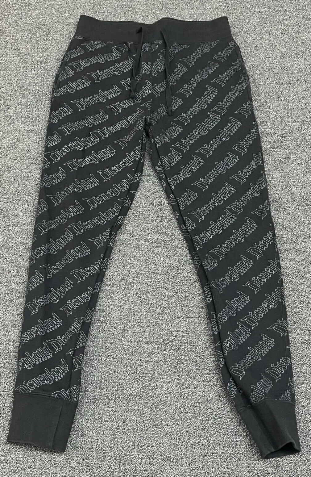 Disneyland Resort All Over Logo Lounge Sweatpants Joggers Size Small