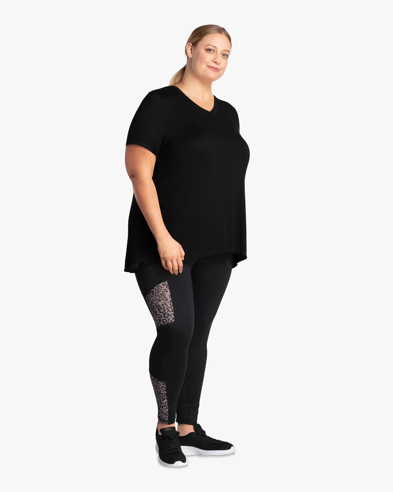 Faye Leggings | Black / Light Grey