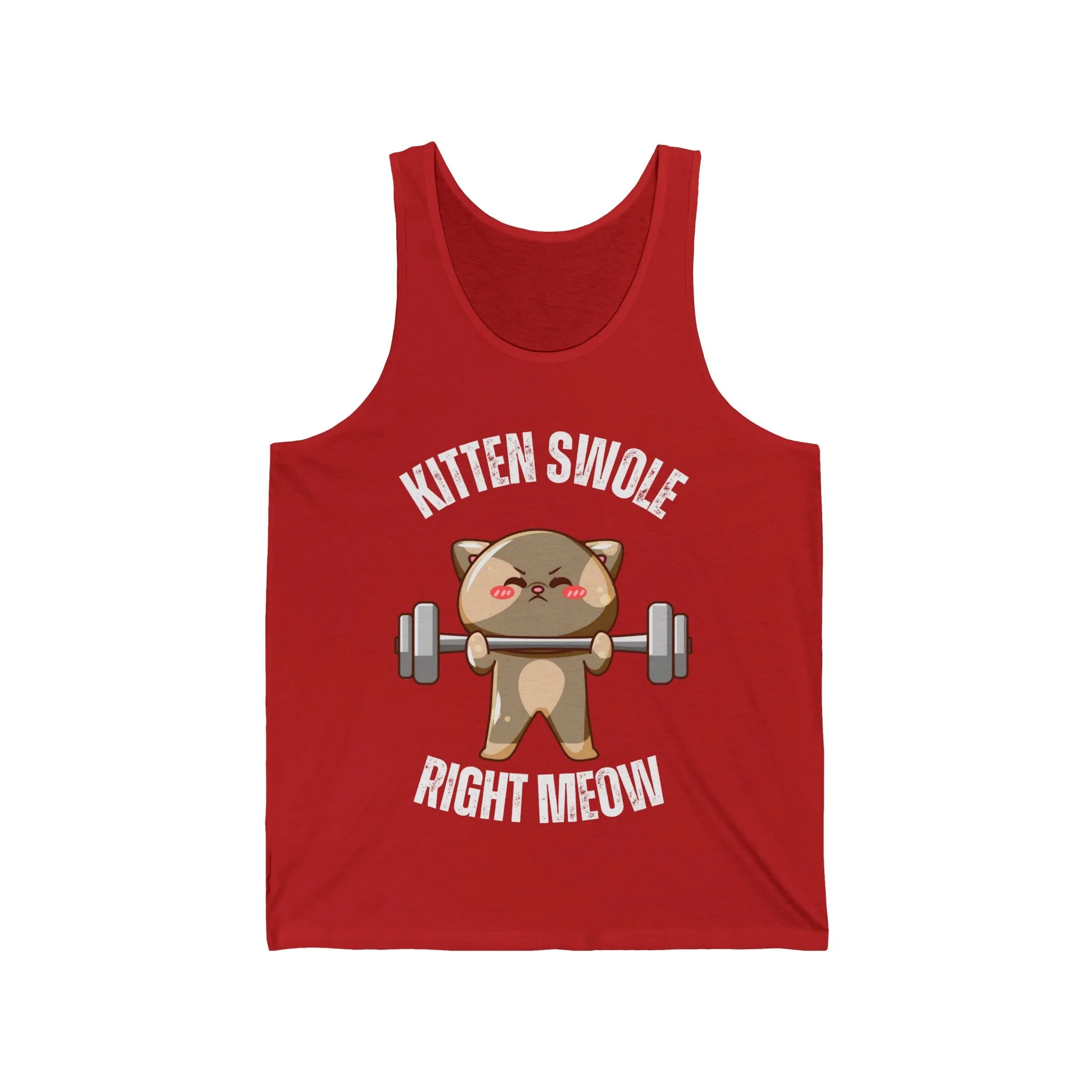 Funny Tank Top for the Gym Cat Working out Shirt Cat Lifting Weights T-shirt for Fitness Lover gift for Cat Lover gift CAT TANK TOP