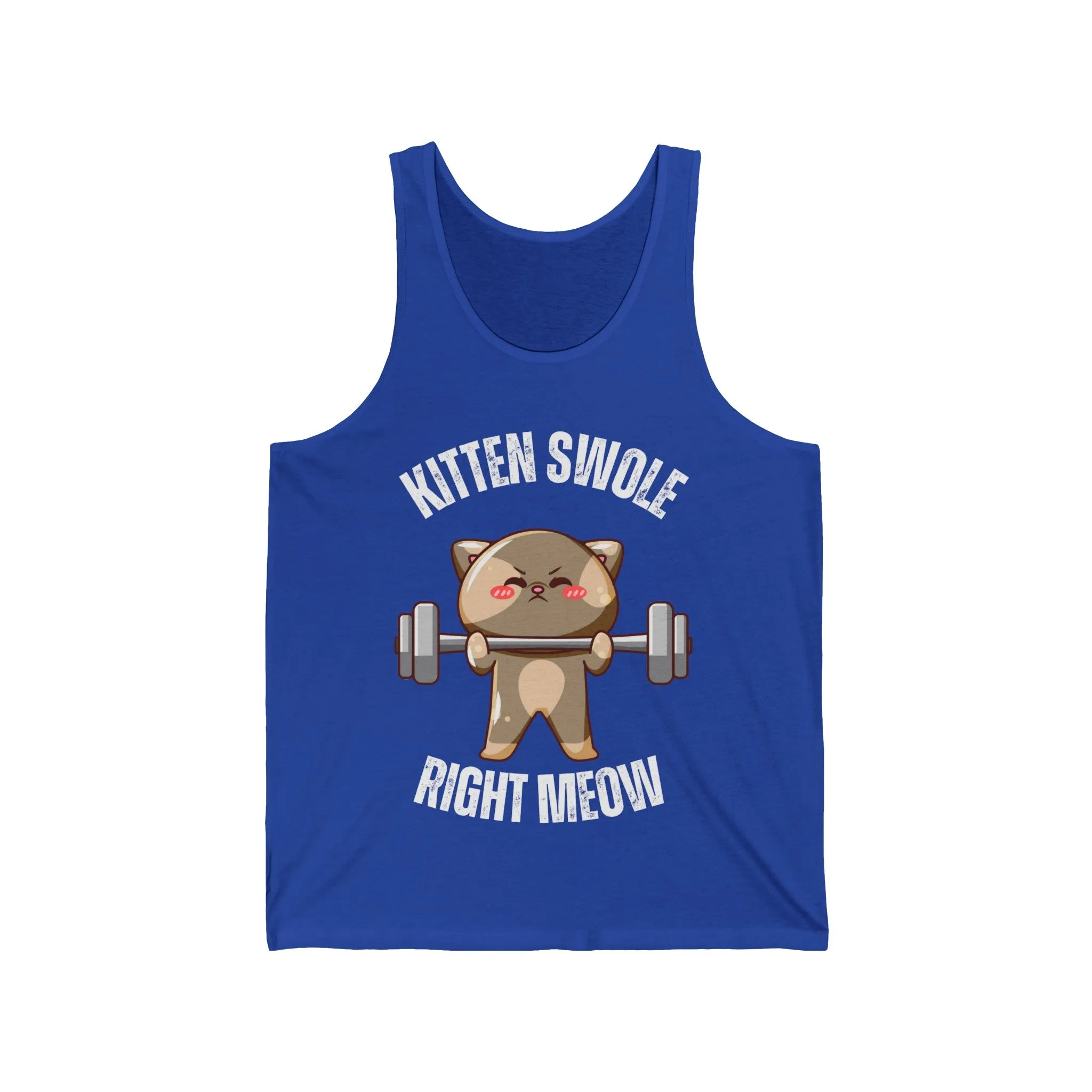 Funny Tank Top for the Gym Cat Working out Shirt Cat Lifting Weights T-shirt for Fitness Lover gift for Cat Lover gift CAT TANK TOP