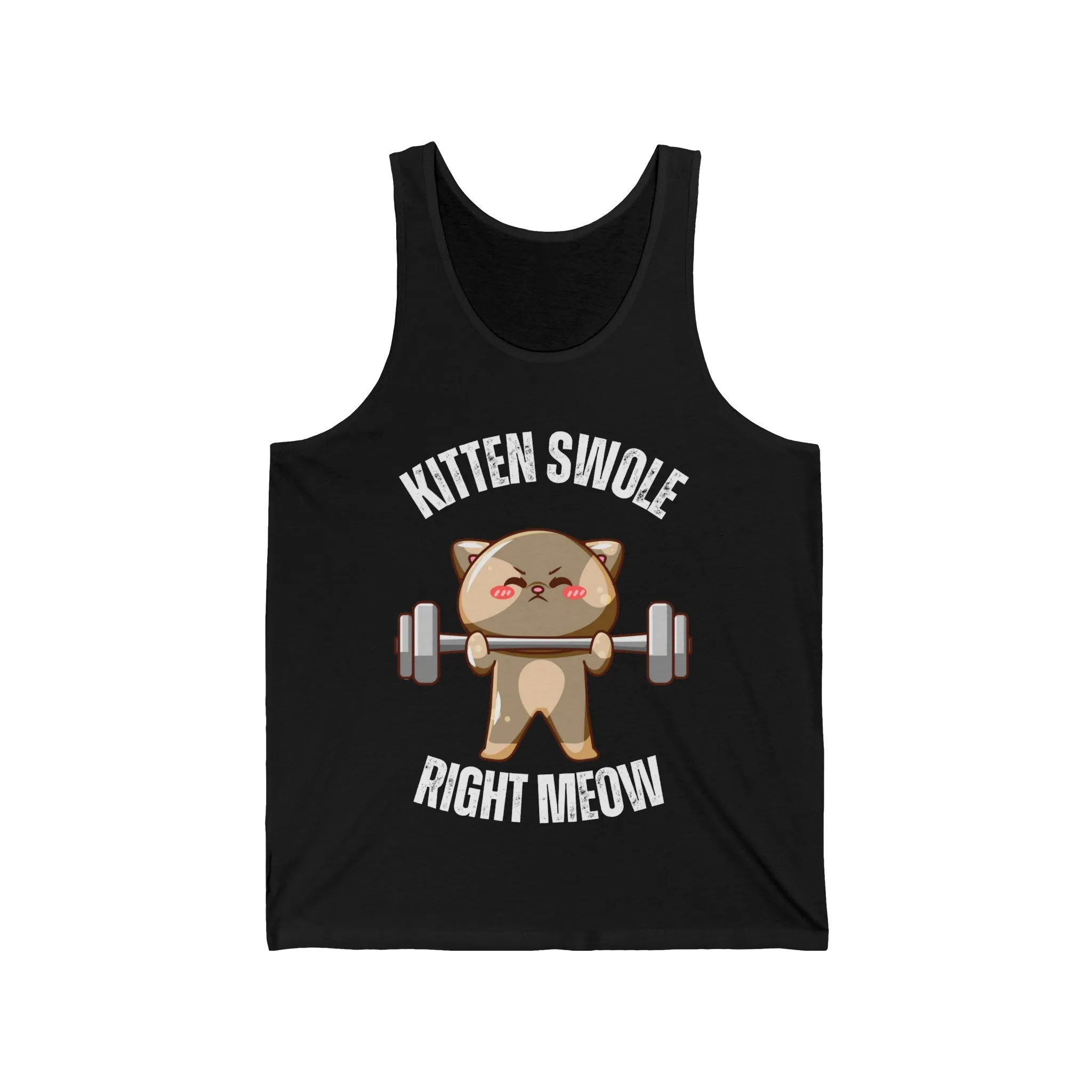 Funny Tank Top for the Gym Cat Working out Shirt Cat Lifting Weights T-shirt for Fitness Lover gift for Cat Lover gift CAT TANK TOP