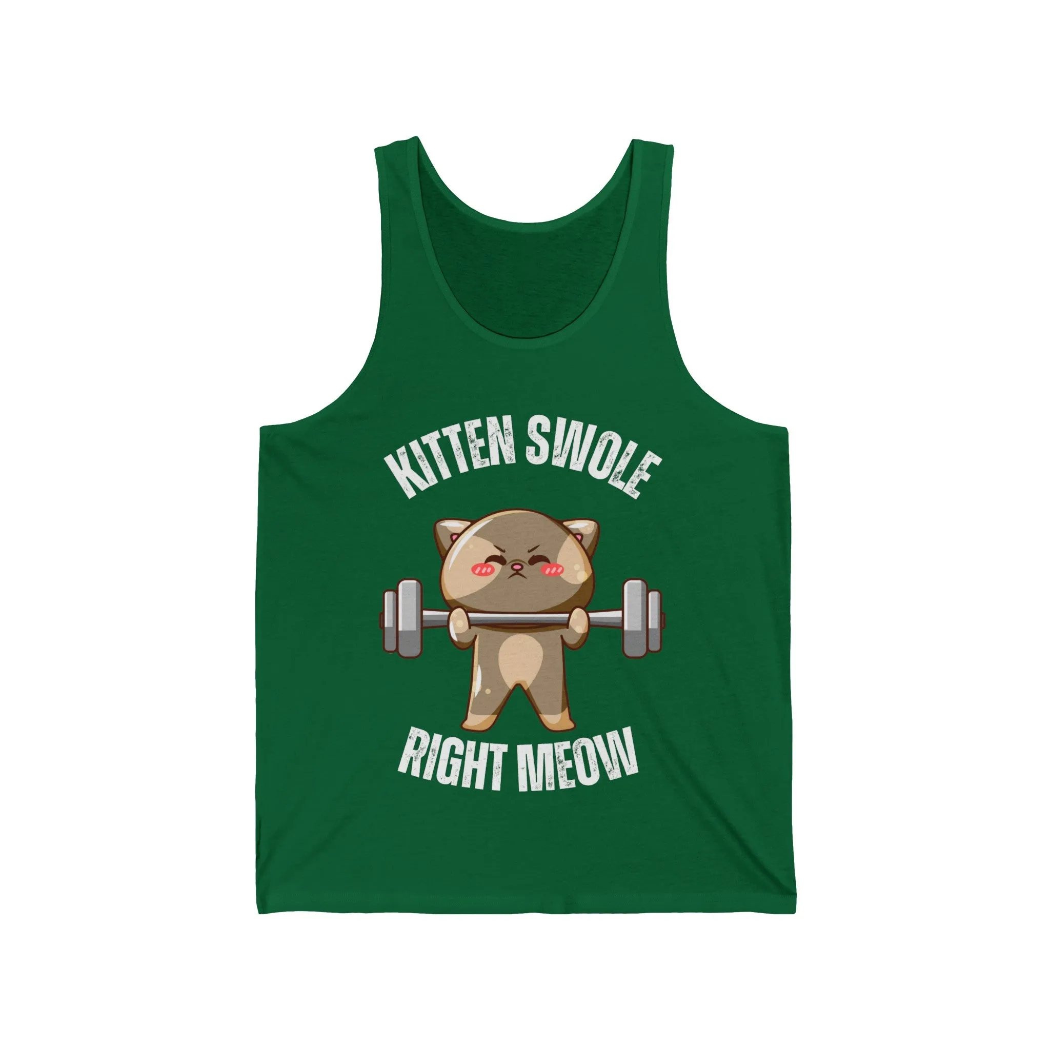 Funny Tank Top for the Gym Cat Working out Shirt Cat Lifting Weights T-shirt for Fitness Lover gift for Cat Lover gift CAT TANK TOP
