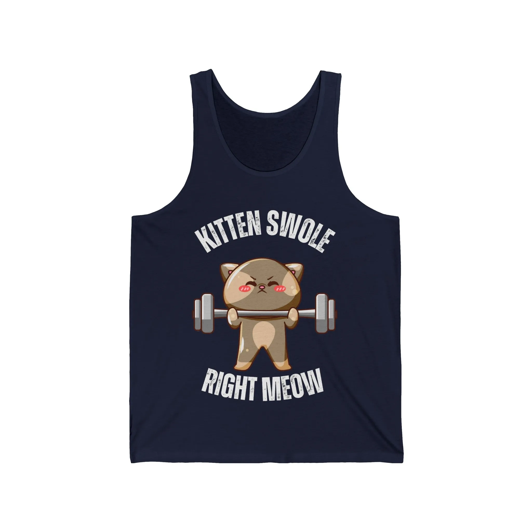 Funny Tank Top for the Gym Cat Working out Shirt Cat Lifting Weights T-shirt for Fitness Lover gift for Cat Lover gift CAT TANK TOP