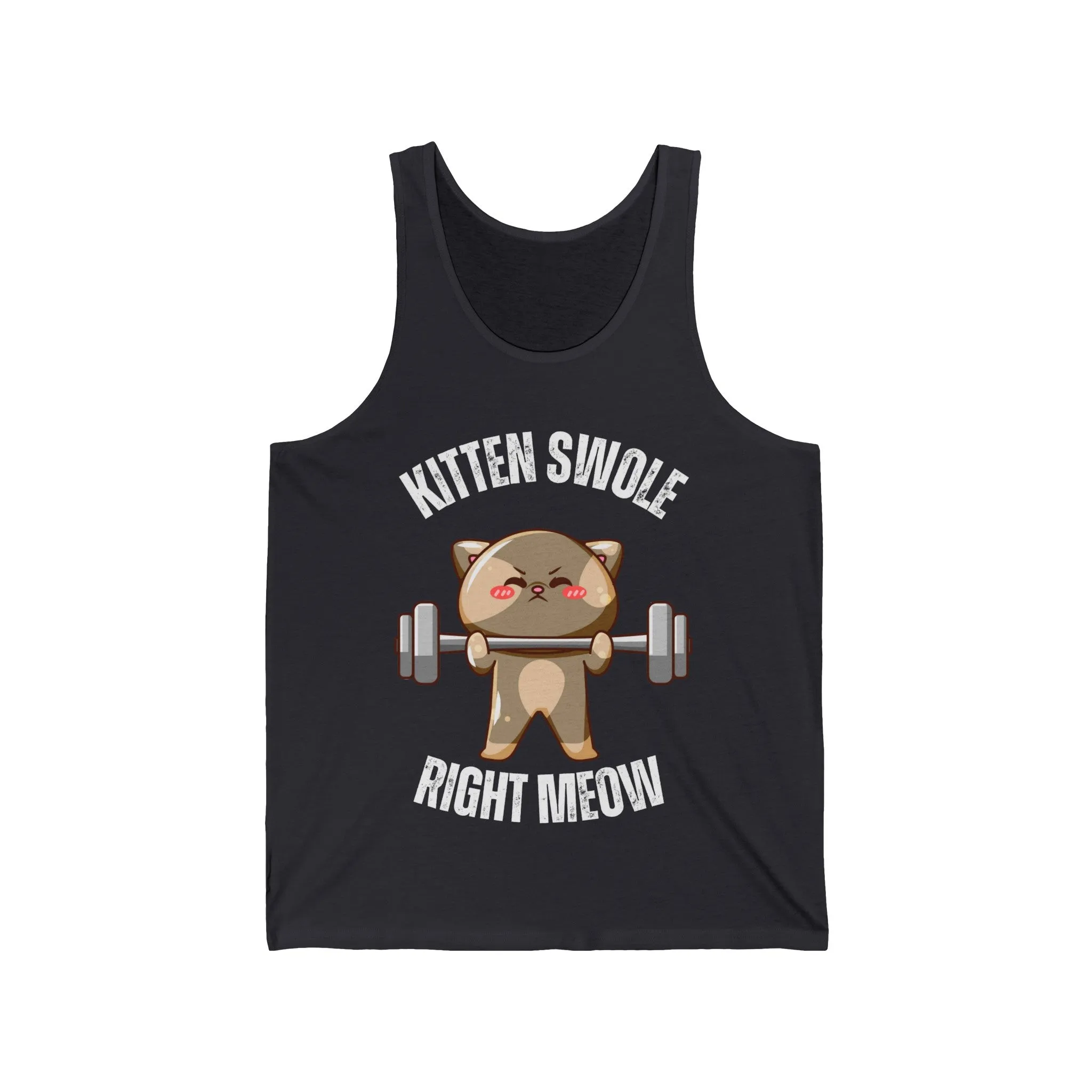 Funny Tank Top for the Gym Cat Working out Shirt Cat Lifting Weights T-shirt for Fitness Lover gift for Cat Lover gift CAT TANK TOP