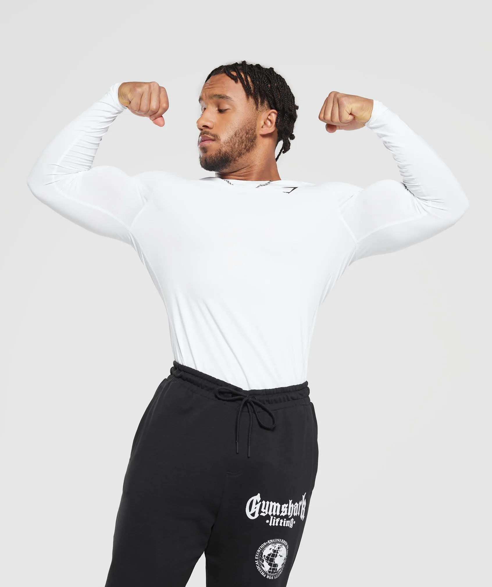 Gymshark Element Baselayer Long Sleeve T-Shirt - White