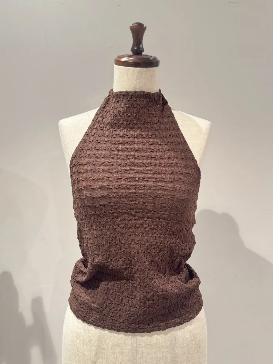 halter neck tops/3color