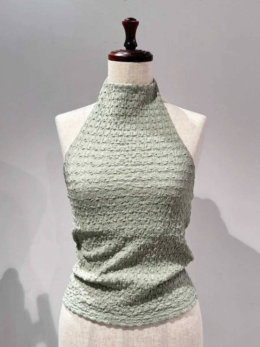 halter neck tops/3color