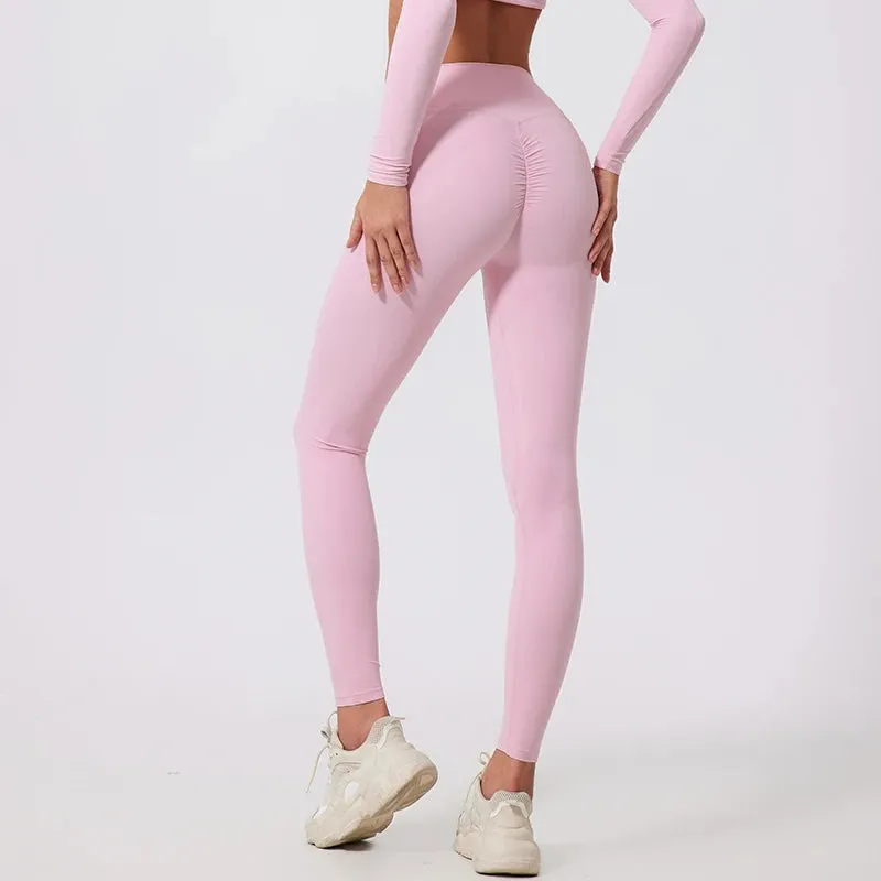 Hearuisavy High Waist Workout Leggings Quick-Dry Yoga Pants