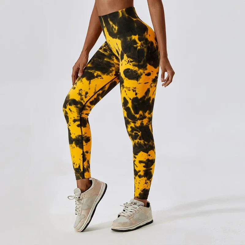 Hearuisavy Seamless Push Up Women Running Fitness Workout Tights Yoga Clothes Sports Leggings