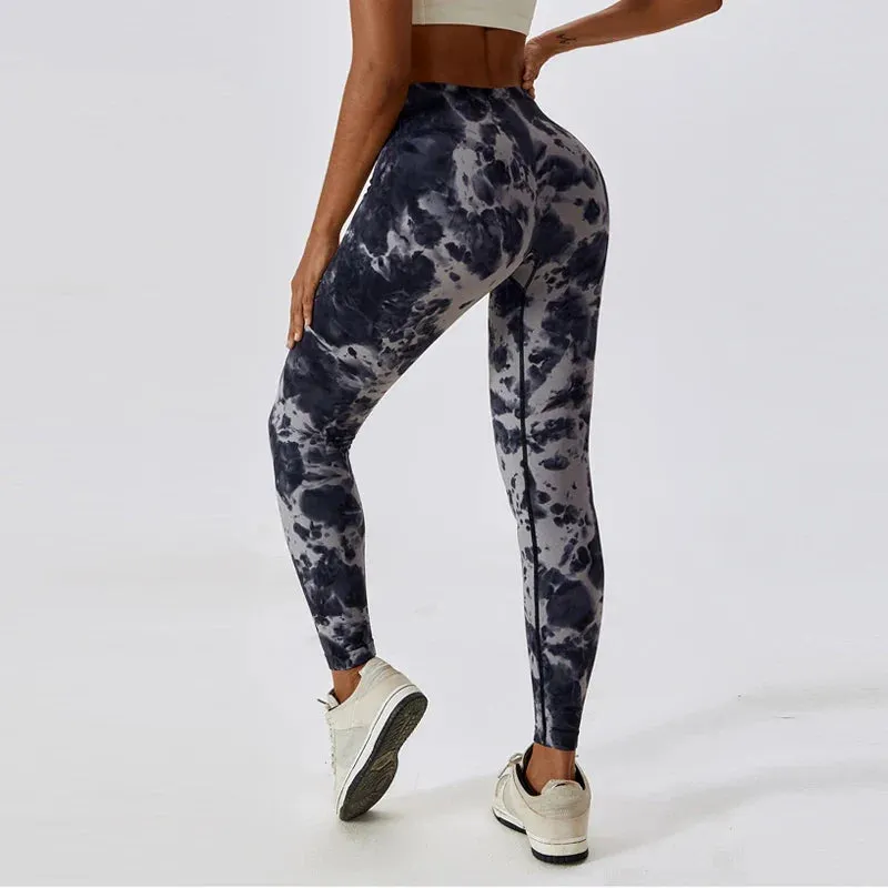 Hearuisavy Seamless Push Up Women Running Fitness Workout Tights Yoga Clothes Sports Leggings