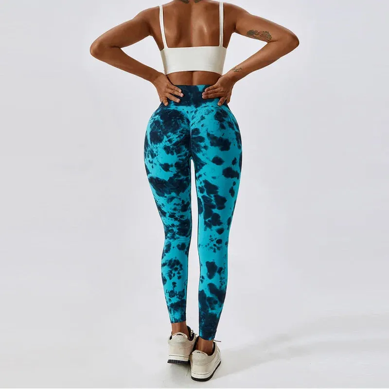 Hearuisavy Seamless Push Up Women Running Fitness Workout Tights Yoga Clothes Sports Leggings
