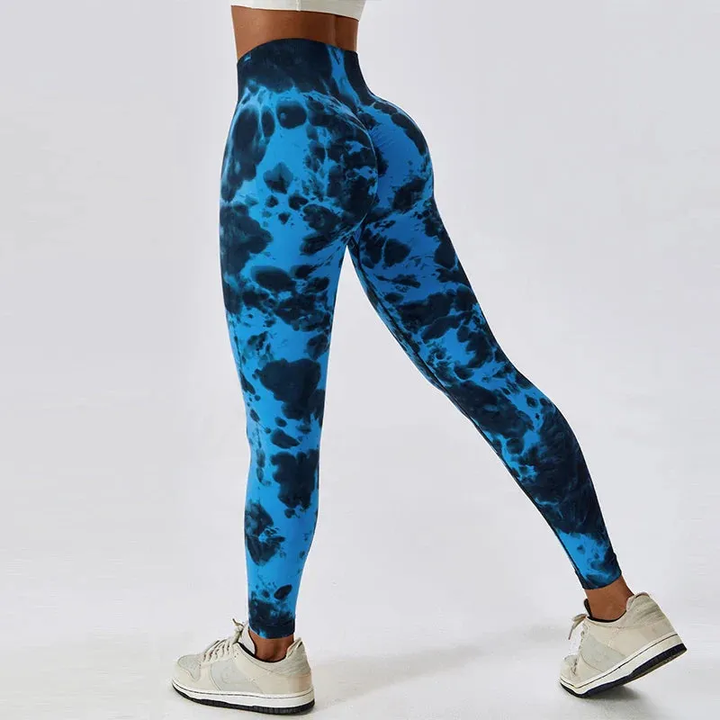 Hearuisavy Seamless Push Up Women Running Fitness Workout Tights Yoga Clothes Sports Leggings