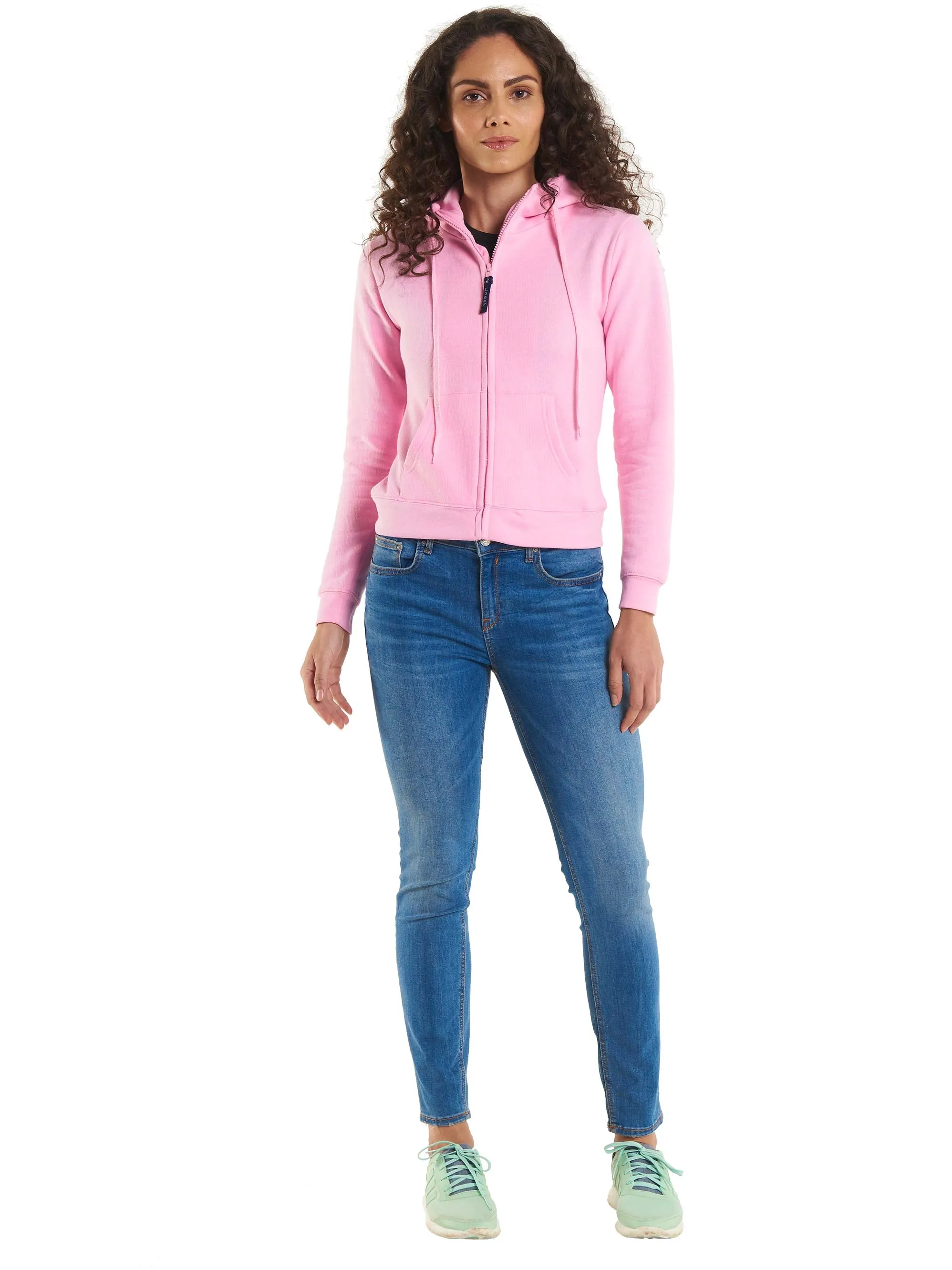 Ladies Classic Full Zip Hooded Sweatshirt | Red