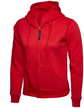 Ladies Classic Full Zip Hooded Sweatshirt | Red