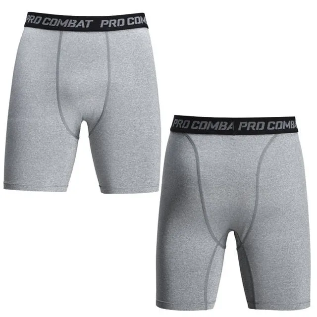 Male Fitness Quick-Drying Tight Shorts Elastic Compression Leggings Training Pants