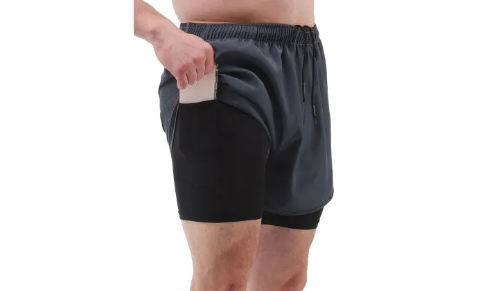Men Sports Shorts with Liner - 2-in-1