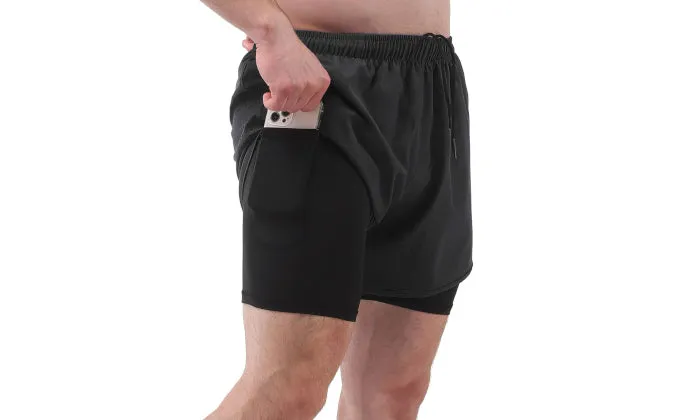 Men Sports Shorts with Liner - 2-in-1