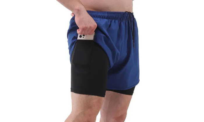 Men Sports Shorts with Liner - 2-in-1