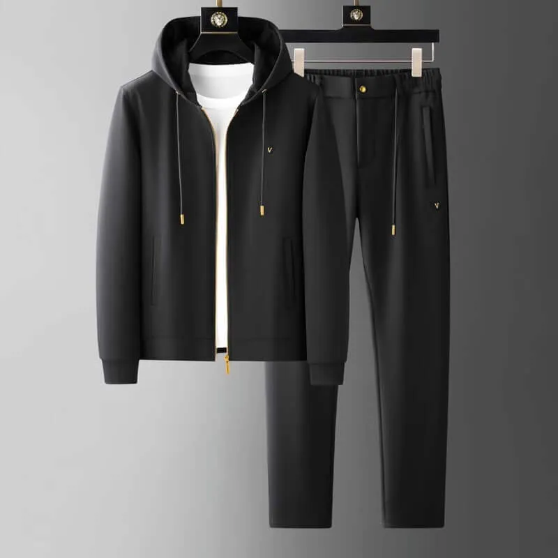 Men's Hooded Sports Jacket & Sweatpants Set