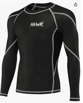 Men's Long Sleeve Compression Shirt/Pants, Hawk Brand