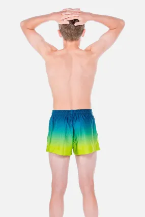 Mens Teal and Lime Ombre Shorts