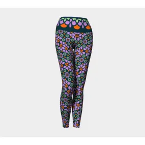 Navy Zinnia Oasis Leggings
