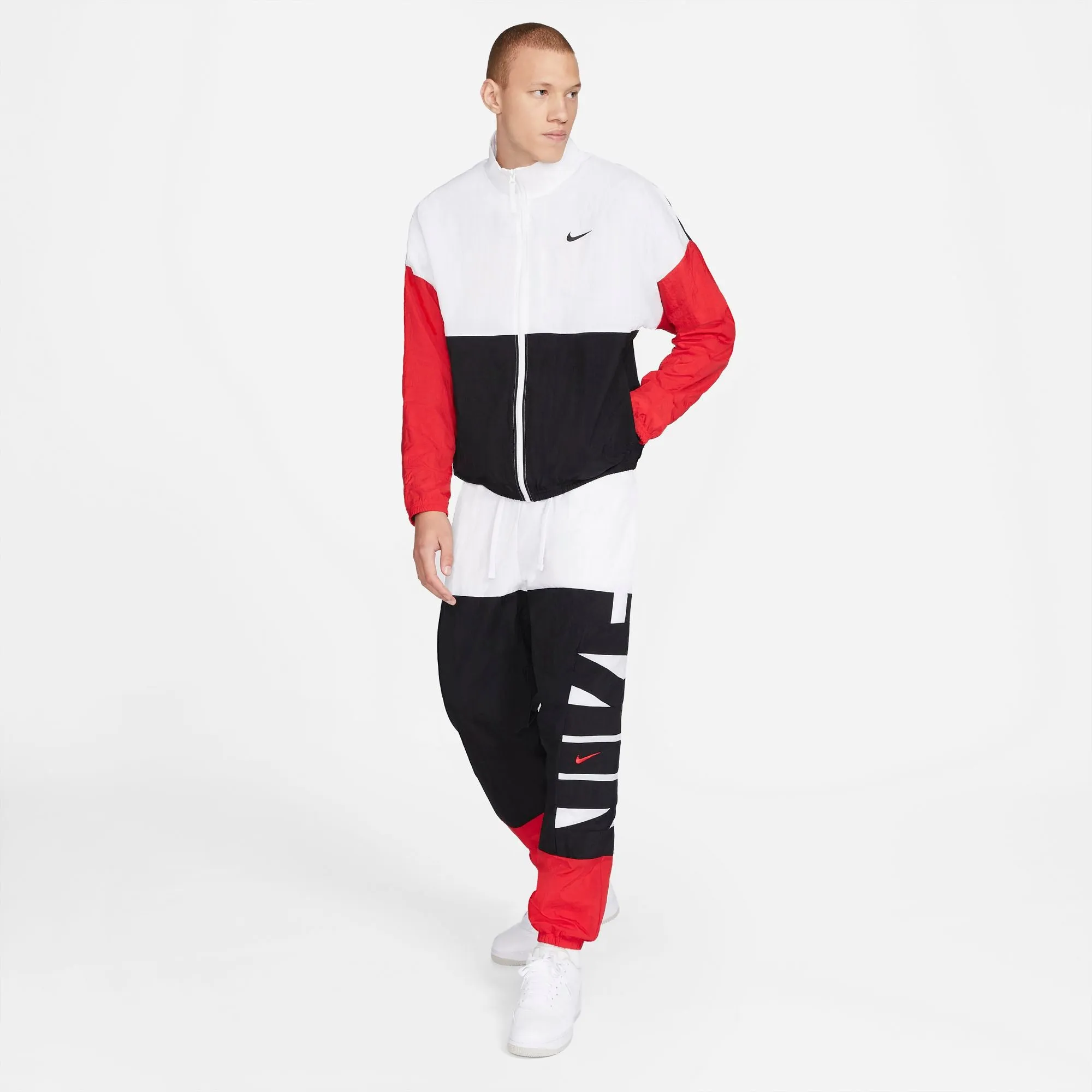 Nike Basketball Jacket - White/Black/University Red