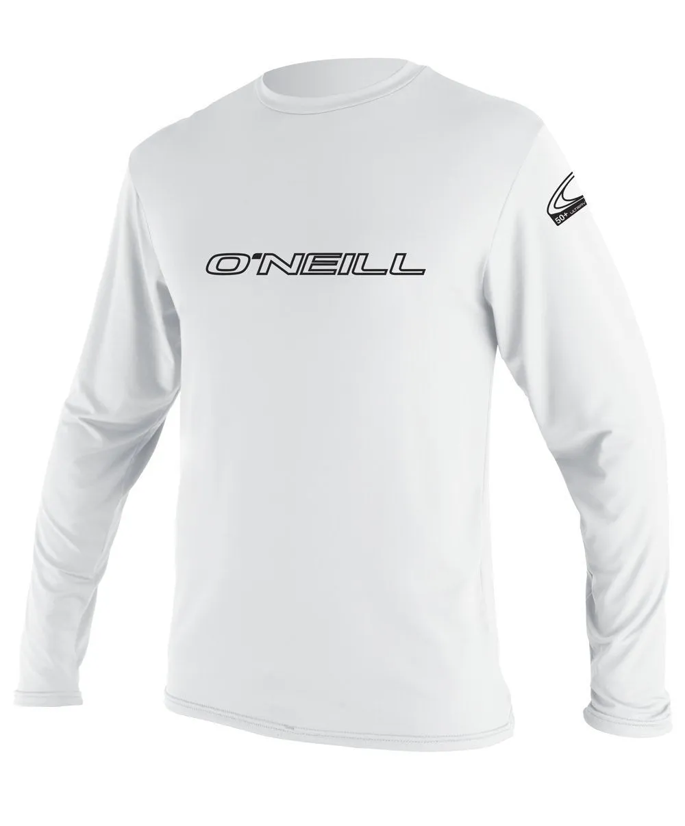 Oneill Men's Basic Skins UPF 50  LS Rash Tee 4339 - White