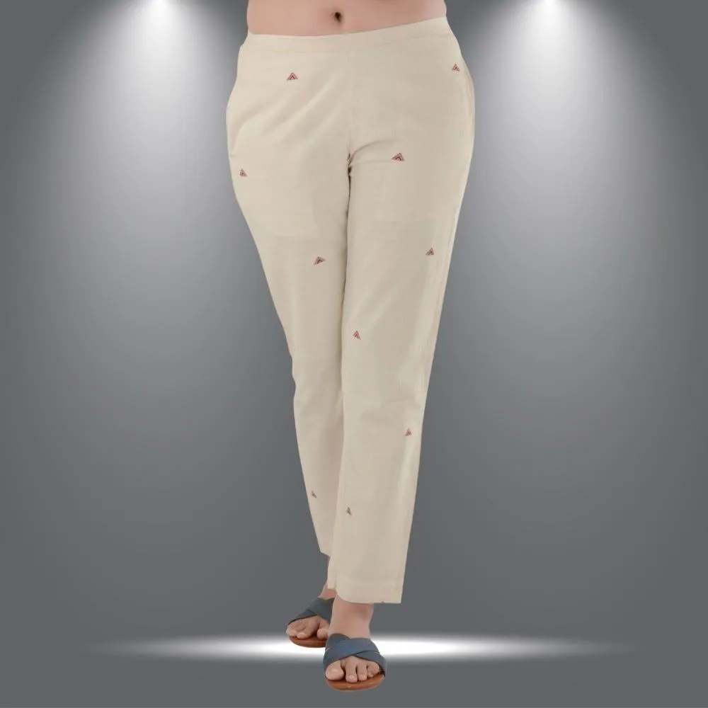 Powder Red Kurta Pant Set | Kala Cotton | Bhujodi Weave | Smart & Stylish