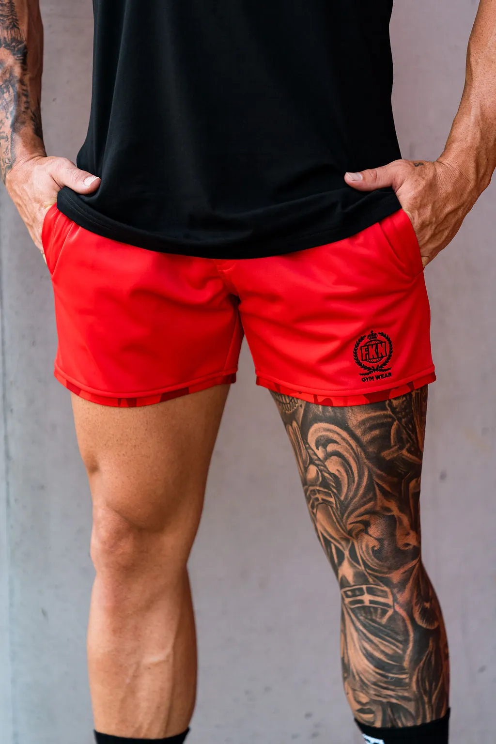 Relentless 2.0 | Men's Gym Shorts | Red Camo