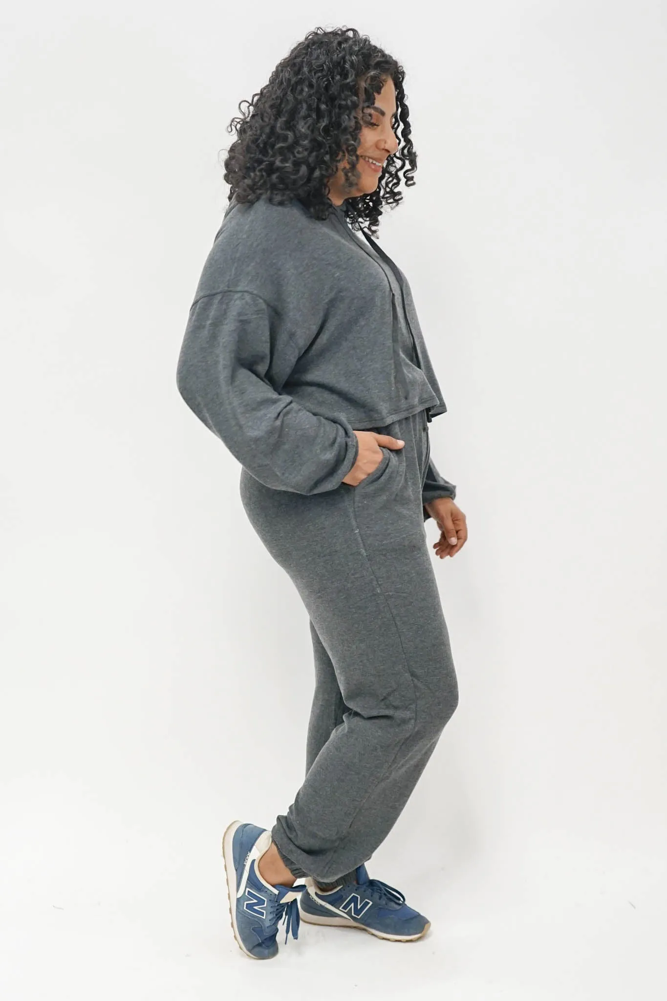 Rick Sweater Knit Joggers In Charcoal